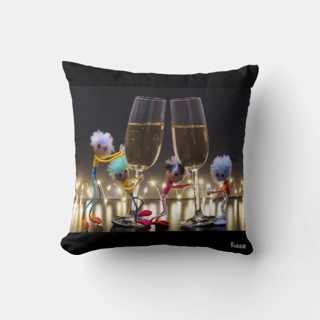 Almofada Proostende Fubby's die wat te vieren hebben. (Frente)