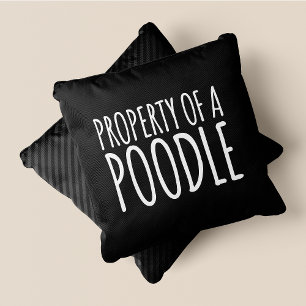 Almofada Propriedade De Um Chic De Poodle, Cute E Negro Eng