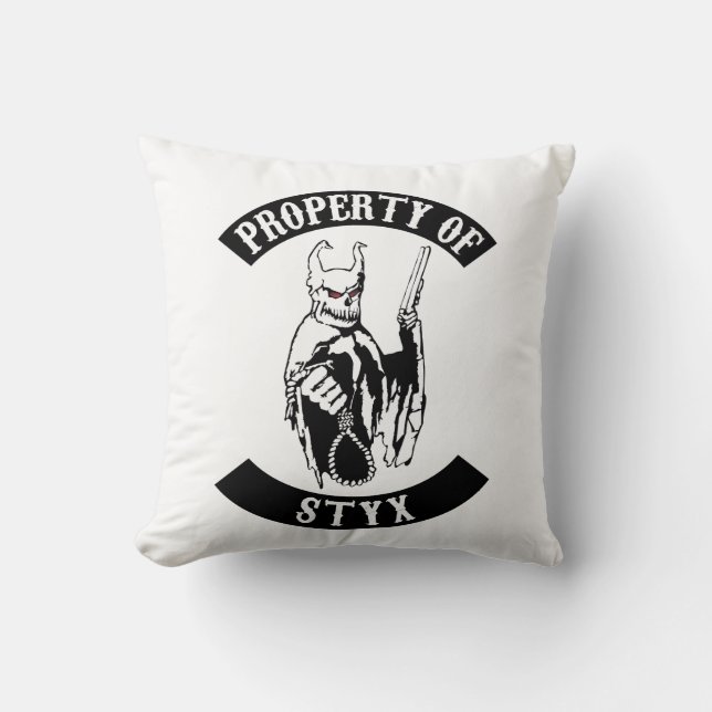 Almofada Propriedade do travesseiro de Styx (Frente)