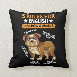 Almofada Proprietário do Bulldog Inglês Humorous Pet Dog