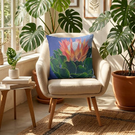 Almofada Protea Rei Ousada | Arte Floral Pintada à Mão