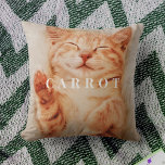 Almofada Proteção mínima da tipografia de fotos modernas de<br><div class="desc">Bonito presente de Pet Lover Minimalista: este doce manejo de fotos apresentava uma foto do seu familiar favorito e eles personalizavam o nome em um design de tipografia simples e moderno.</div>