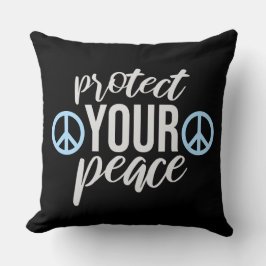 Almofada Protect Your Peace Mental Health Wellness Mindful