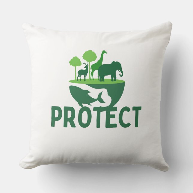 Almofada Proteja nosso planeta Mug - vida selvagem e nature (Frente)