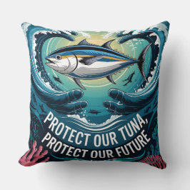 Almofada Proteja o nosso atum e o nosso futuro