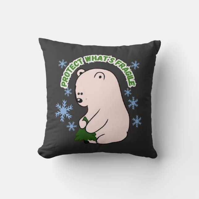 Almofada Proteja o Que é Frágil de Forma Personalizada (Frente)