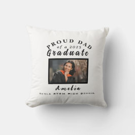 Almofada Proud Dad Graduation 2025 Custom Photo Gift 