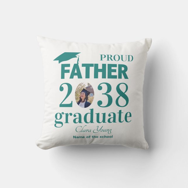 Almofada Proud Father personalized graduation (Frente)