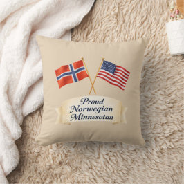 Almofada Proud Norwegian Minnesotan Heritage Throw Pillow