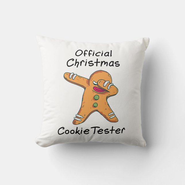 Almofada Provador oficial de biscoitos de Natal (Frente)