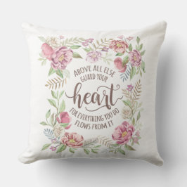 Almofada Provérbios 4:23 - Guarda O Coração