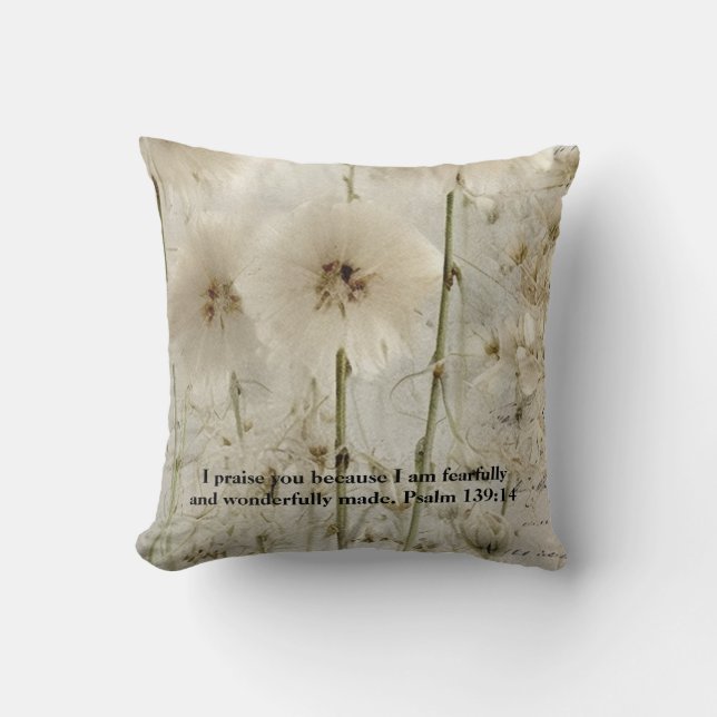 Almofada Psalm 139: 14 Throw Pillow (Frente)