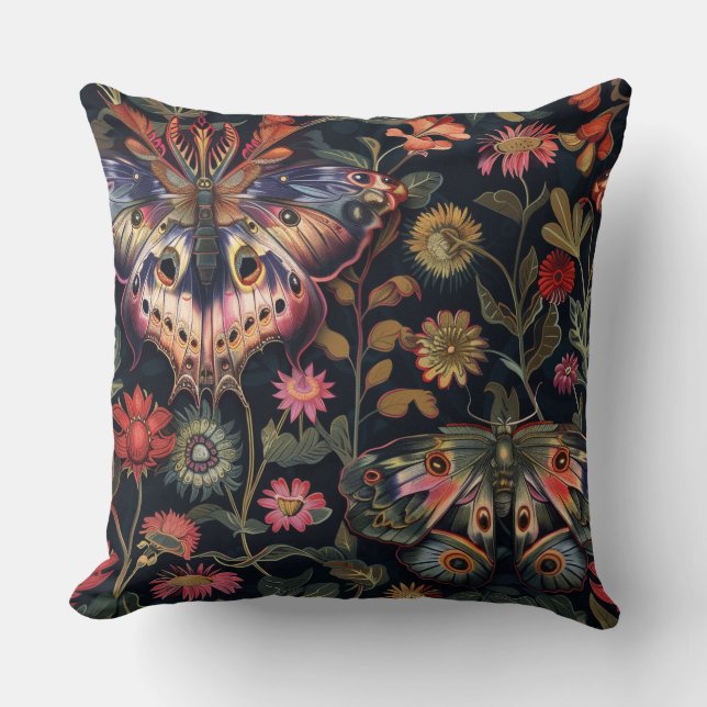 Almofada Psicodélica de tapeçaria Botânica (Frente)