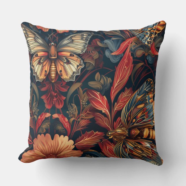 Almofada Psicodélica de tapeçaria Botânica (Frente)