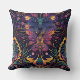 Almofada Psicodélica de tapeçaria Botânica