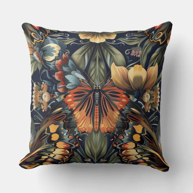 Almofada Psicodélica de tapeçaria Botânica (Frente)
