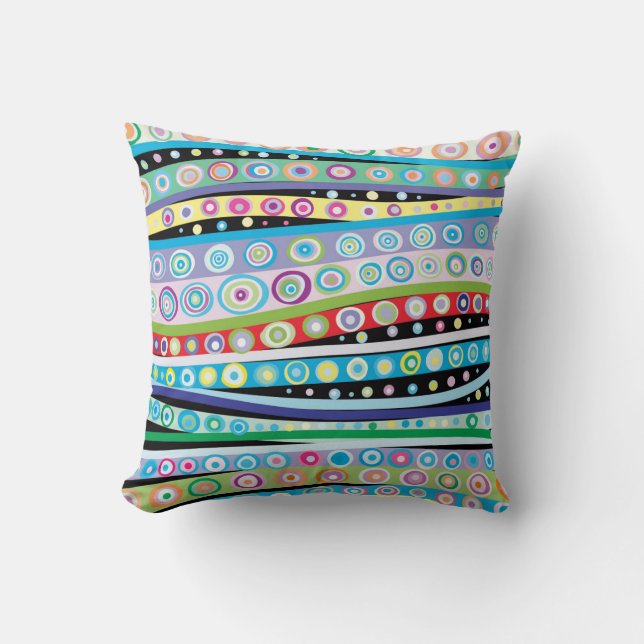 Almofada Psychedelic  Wave Pattern** Throw Pillow (Frente)