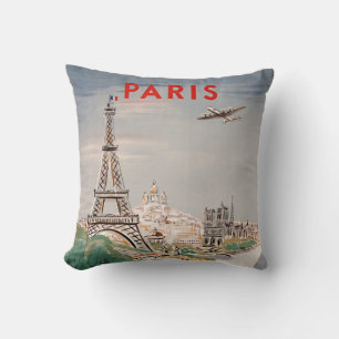 Almofada Publicidade à Viagem aérea da Torre Eiffel de Pari
