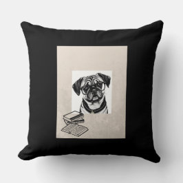 Almofada Pug Dachshund Dog Vestindo Travesseiro decorativo 