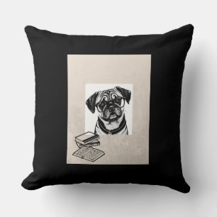 Almofada Pug Dachshund Dog Vestindo Travesseiro decorativo