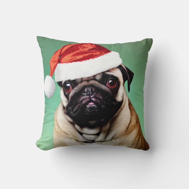 Almofada Pug Dog Christmas (Frente)