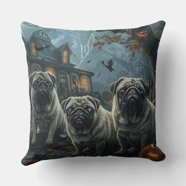 Almofada Pug Halloween - Doggy Noite Delight (Verso)