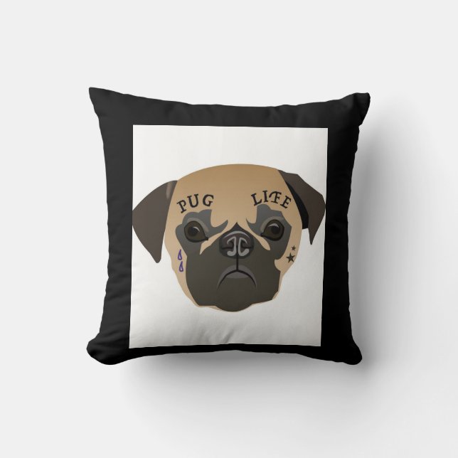Almofada Pug Life Cute Pug Lover Gift (Frente)