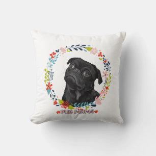 Almofada Pug preto bonito - Pug Mama