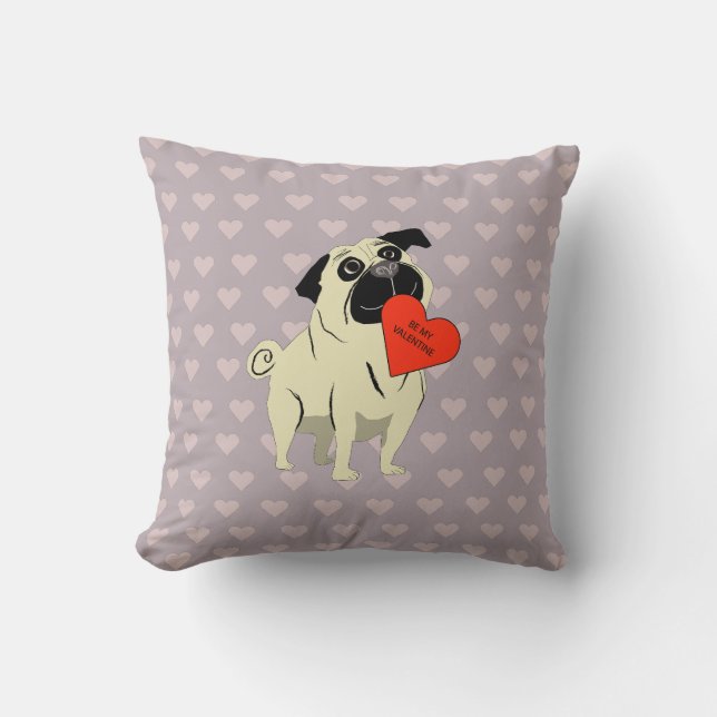 Almofada Pug seja meu namorado (Frente)