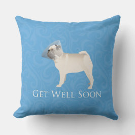 Almofada Pug Silhouette, fique bem em breve, Design