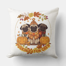 Almofada Pugkin Patch Crew | Engraçado Encantado no Hallowe
