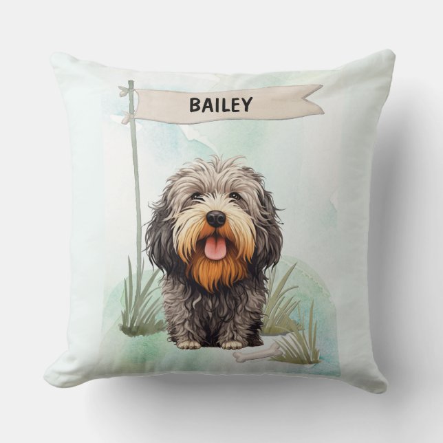 Almofada Puli Watercolor Personalized Dog (Frente)