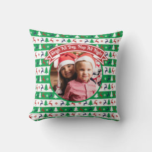 Almofada Pulôver de Natal Feio para Foto de Família