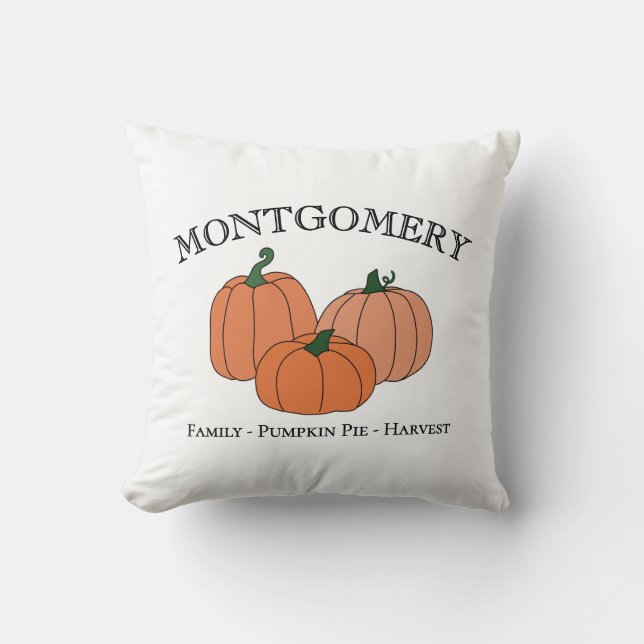Almofada Pumpkin Country Logo Style Family or Company Name (Frente)