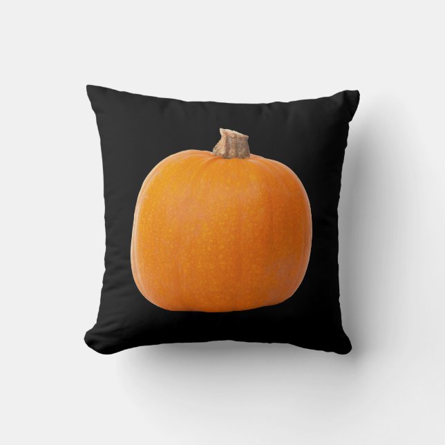 Almofada Pumpkin de Colheita Laranja Grande (Frente)