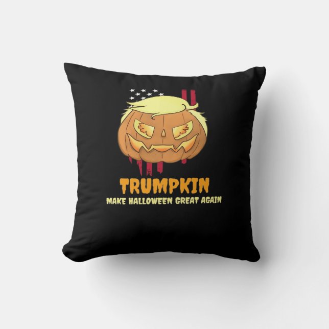 Almofada Pumpkin de Halloween, Trumpkin (Frente)