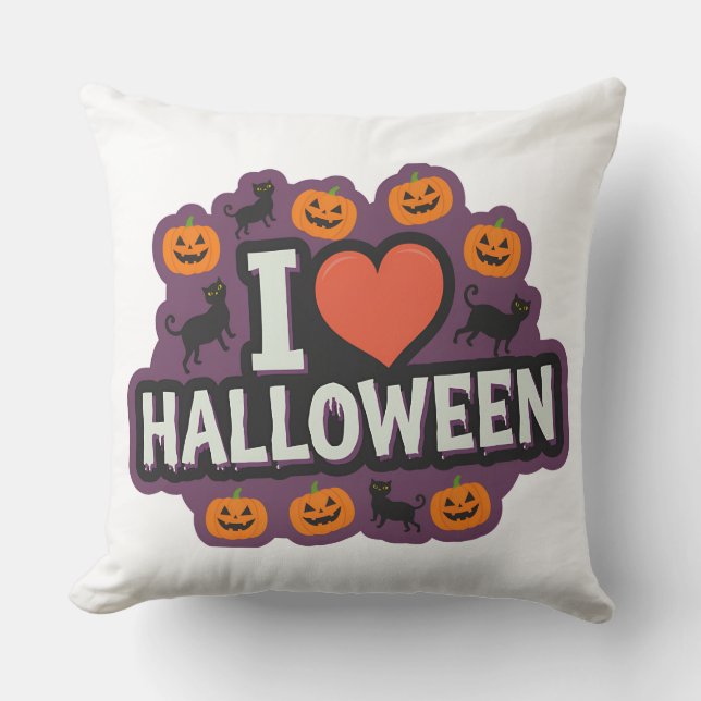 Almofada Pumpkin e Travesseiro decorativo do Coração Vermel (Frente)