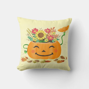 Almofada Pumpkin Floral do Dia das Bruxas