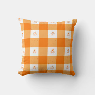 Almofada Pumpkin party by Sionna pillow with orange gingham