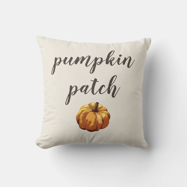 Almofada Pumpkin Patch do Outono Travesseiro decorativo do  (Frente)