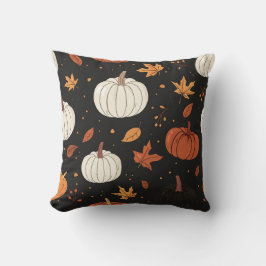 Almofada Pumpkin Preto e Pão com Folha