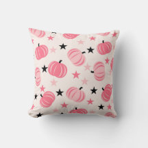 Pumpkin rosa e preto com estrelas Halloween e outo