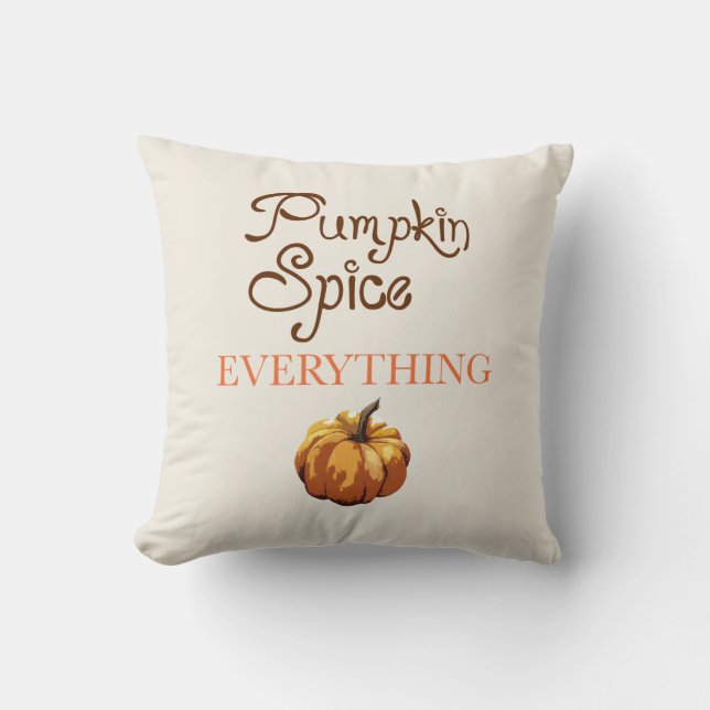 Almofada Pumpkin Spice All Travesseiro decorativo (Frente)