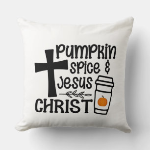 Almofada Pumpkin Spice e Jesus Cristo