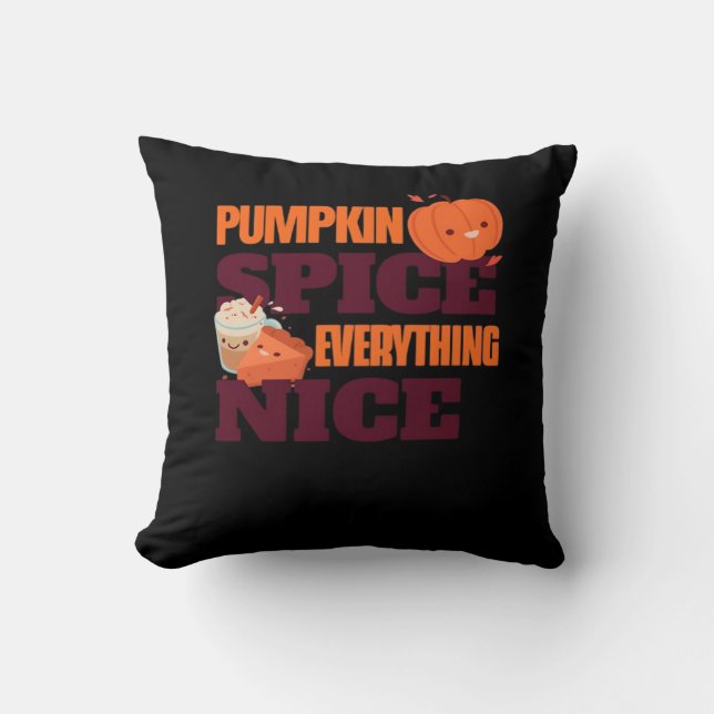 Almofada Pumpkin Spice E Tudo O Que É Boa Cotação De Outono (Frente)