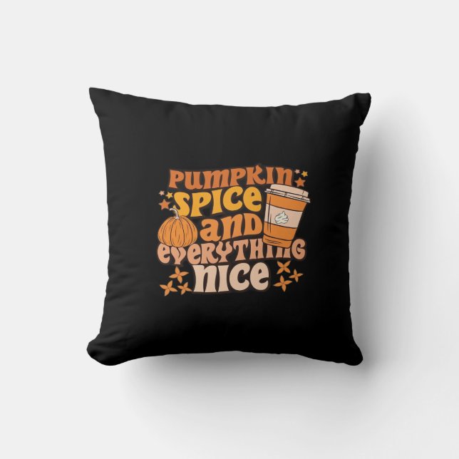 Almofada Pumpkin Spice e Tudo o que é bom (Frente)