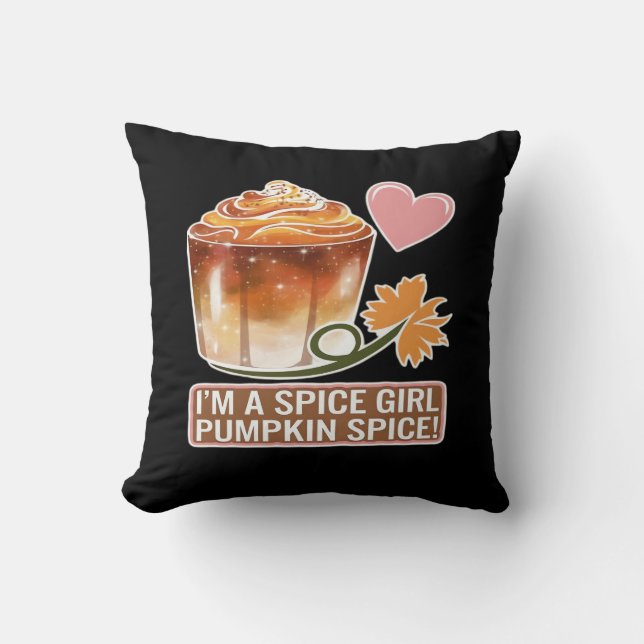 Almofada Pumpkin Spice Girl Fall Sticker (Frente)