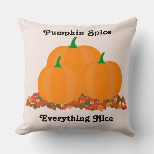 Almofada Pumpkin Spice Tudo Boa Queda Decorânea (Frente)