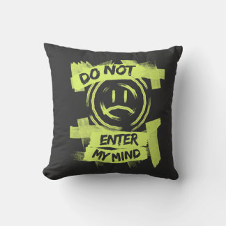 Almofada Punk Grunge Smiley com Fita de Advertência Espiral