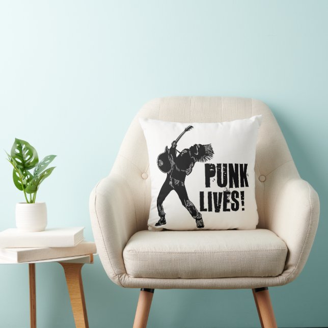 Almofada Punk Lives! Tem o Metal? Travesseiro decorativo (Cadeira)